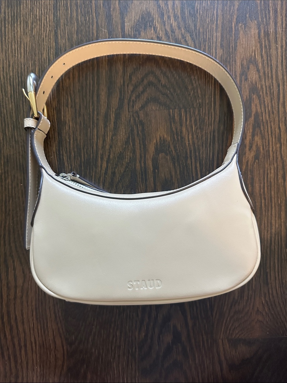 NWT Staud Owen bag cream mixed metal shoulder bag